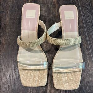 Dolce Vita Bertie heels in Crystal Vinyl.